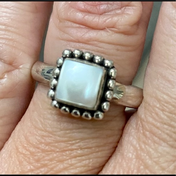Mother of Pearl and Sterling Silver Ring